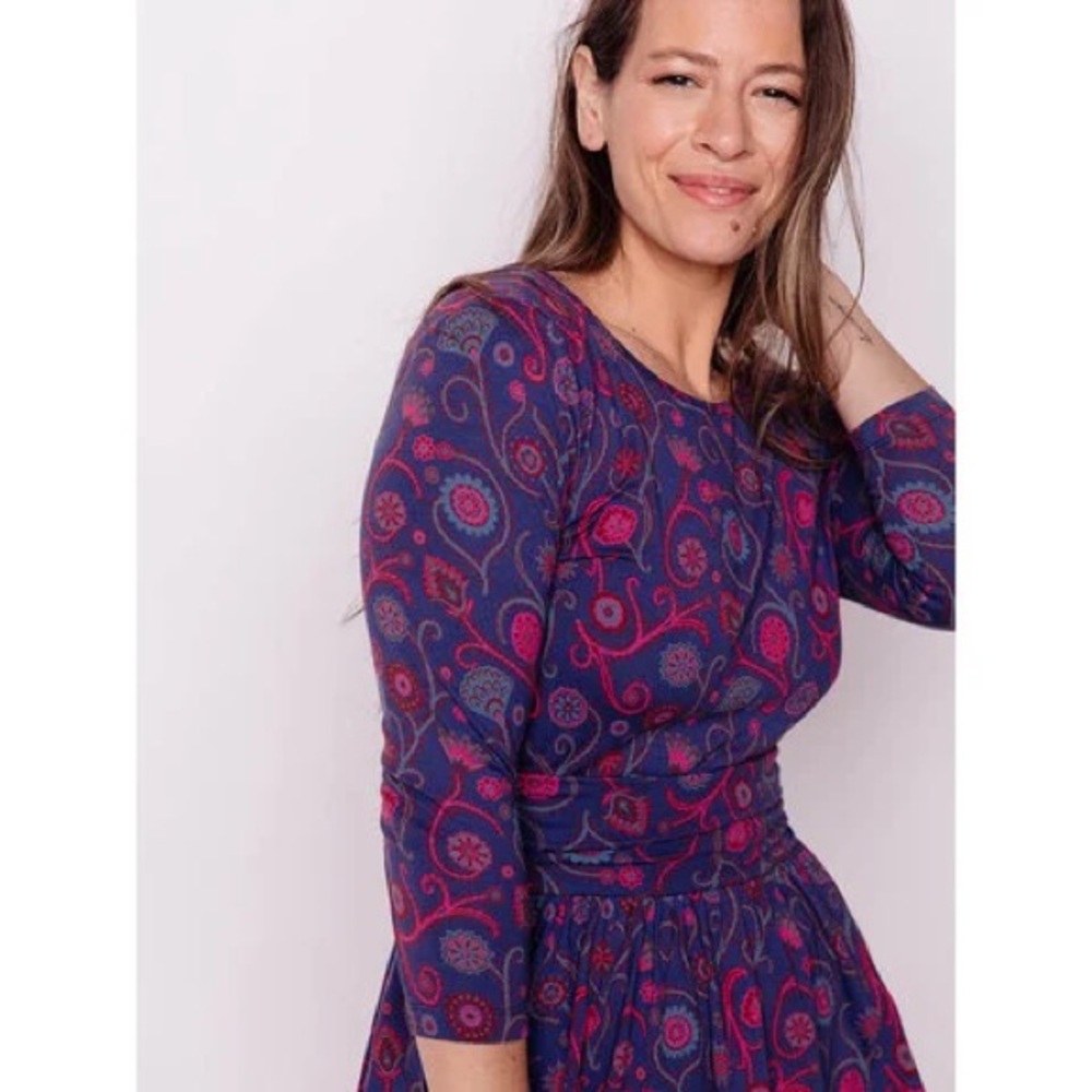 Mata Traders Novela Dress in Magenta size L NWT